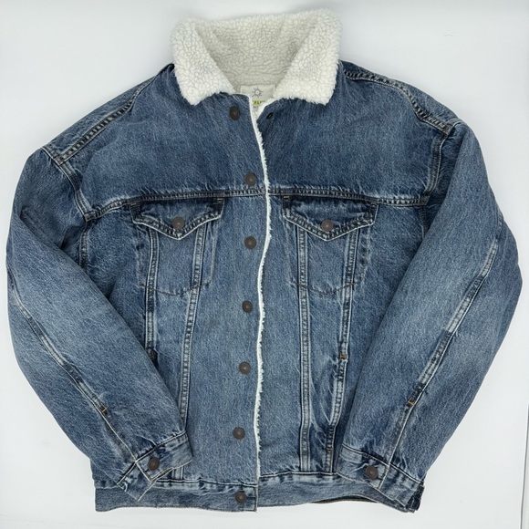 Offline by Aerie Denim Sherpa-Lined Jacket size medium - Picture 5 of 9